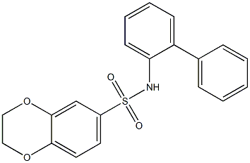 N-[1,1'-biphenyl]-2-yl-2,3-dihydro-1,4-benzodioxine-6-sulfonamide Struktur