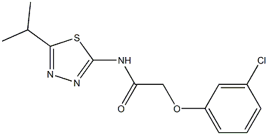 2-(3-chlorophenoxy)-N-(5-isopropyl-1,3,4-thiadiazol-2-yl)acetamide Struktur