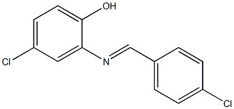 4-chloro-2-[(4-chlorobenzylidene)amino]phenol Struktur