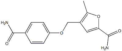 4-{[4-(aminocarbonyl)phenoxy]methyl}-5-methyl-2-furamide Struktur