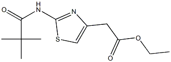 ethyl {2-[(2,2-dimethylpropanoyl)amino]-1,3-thiazol-4-yl}acetate Struktur