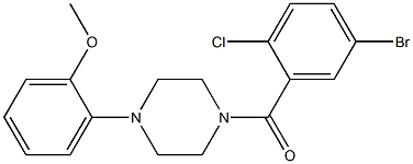 2-[4-(5-bromo-2-chlorobenzoyl)-1-piperazinyl]phenyl methyl ether Struktur