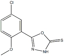 5-(5-chloro-2-methoxyphenyl)-1,3,4-oxadiazole-2(3H)-thione Struktur