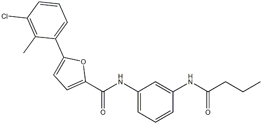 N-[3-(butyrylamino)phenyl]-5-(3-chloro-2-methylphenyl)-2-furamide Struktur