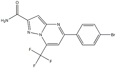 5-(4-bromophenyl)-7-(trifluoromethyl)pyrazolo[1,5-a]pyrimidine-2-carboxamide Struktur