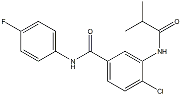 4-chloro-N-(4-fluorophenyl)-3-(isobutyrylamino)benzamide Struktur