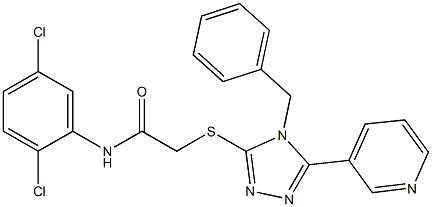 2-{[4-benzyl-5-(3-pyridinyl)-4H-1,2,4-triazol-3-yl]sulfanyl}-N-(2,5-dichlorophenyl)acetamide Struktur