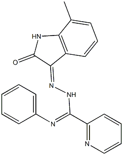 N'-(7-methyl-2-oxo-1,2-dihydro-3H-indol-3-ylidene)-N''-phenyl-2-pyridinecarboximidohydrazide Struktur