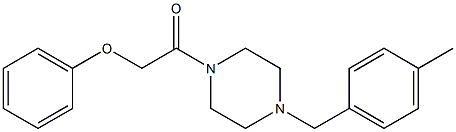 1-(4-methylbenzyl)-4-(phenoxyacetyl)piperazine Struktur