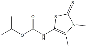 isopropyl 3,4-dimethyl-2-thioxo-2,3-dihydro-1,3-thiazol-5-ylcarbamate Struktur