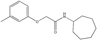 N-cycloheptyl-2-(3-methylphenoxy)acetamide Struktur