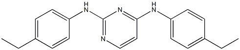 N-[2-(4-ethylanilino)-4-pyrimidinyl]-N-(4-ethylphenyl)amine Struktur