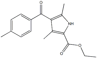 ethyl 3,5-dimethyl-4-(4-methylbenzoyl)-1H-pyrrole-2-carboxylate Struktur