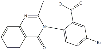 3-{4-bromo-2-nitrophenyl}-2-methyl-4(3H)-quinazolinone Struktur