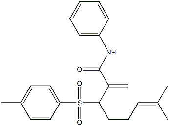 7-methyl-2-methylene-3-[(4-methylphenyl)sulfonyl]-N-phenyl-6-octenamide Struktur