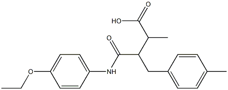 4-(4-ethoxyanilino)-2-methyl-3-(4-methylbenzyl)-4-oxobutanoic acid Struktur