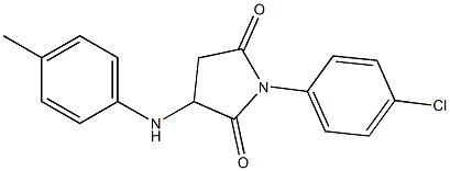 1-(4-chlorophenyl)-3-[(4-methylphenyl)amino]pyrrolidine-2,5-dione Struktur