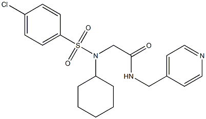 2-[[(4-chlorophenyl)sulfonyl](cyclohexyl)amino]-N-(4-pyridinylmethyl)acetamide Struktur