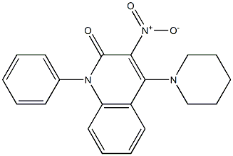 3-nitro-1-phenyl-4-piperidin-1-ylquinolin-2(1H)-one Struktur