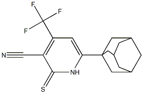 6-(1-adamantyl)-2-thioxo-4-(trifluoromethyl)-1,2-dihydro-3-pyridinecarbonitrile Struktur