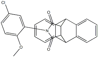 17-(5-chloro-2-methoxyphenyl)-17-azapentacyclo[6.6.5.0~2,7~.0~9,14~.0~15,19~]nonadeca-2,4,6,9,11,13-hexaene-16,18-dione Struktur