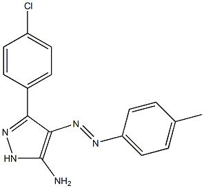 3-(4-chlorophenyl)-4-[(4-methylphenyl)diazenyl]-1H-pyrazol-5-ylamine Struktur