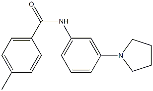 4-methyl-N-[3-(1-pyrrolidinyl)phenyl]benzamide Struktur