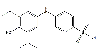 4-(4-hydroxy-3,5-diisopropylanilino)benzenesulfonamide Struktur