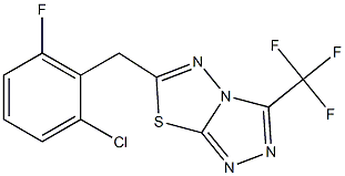 6-(2-chloro-6-fluorobenzyl)-3-(trifluoromethyl)[1,2,4]triazolo[3,4-b][1,3,4]thiadiazole Struktur