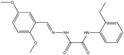 2-[2-(2,5-dimethoxybenzylidene)hydrazino]-N-(2-ethylphenyl)-2-oxoacetamide Struktur