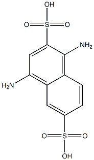 1,4-diamino-2,6-naphthalenedisulfonic acid Struktur