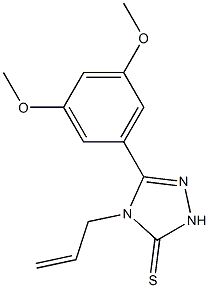 4-allyl-5-(3,5-dimethoxyphenyl)-2,4-dihydro-3H-1,2,4-triazole-3-thione Struktur