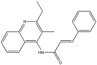 N-(2-ethyl-3-methyl-4-quinolinyl)-3-phenylacrylamide Struktur