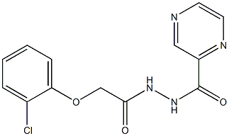 2-(2-chlorophenoxy)-N'-(2-pyrazinylcarbonyl)acetohydrazide Struktur