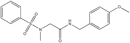 N-(4-methoxybenzyl)-2-[methyl(phenylsulfonyl)amino]acetamide Struktur