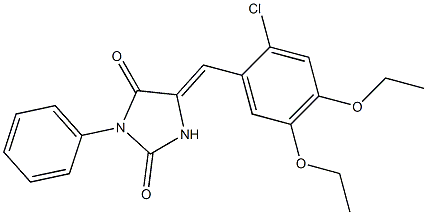 5-(2-chloro-4,5-diethoxybenzylidene)-3-phenylimidazolidine-2,4-dione Struktur