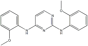 N-[2-(2-methoxyanilino)-4-pyrimidinyl]-N-(2-methoxyphenyl)amine Struktur