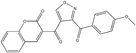 3-{[3-(4-methoxybenzoyl)-4-isoxazolyl]carbonyl}-2H-chromen-2-one Struktur