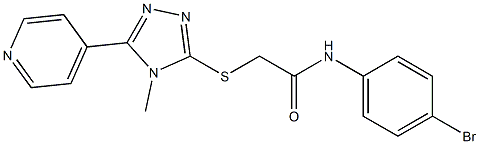 N-(4-bromophenyl)-2-{[4-methyl-5-(4-pyridinyl)-4H-1,2,4-triazol-3-yl]sulfanyl}acetamide Struktur