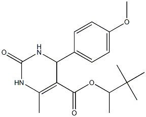 1,2,2-trimethylpropyl 4-(4-methoxyphenyl)-6-methyl-2-oxo-1,2,3,4-tetrahydro-5-pyrimidinecarboxylate Struktur