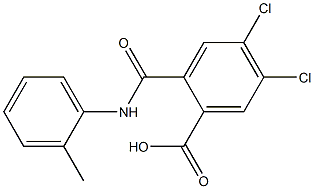 4,5-dichloro-2-(2-toluidinocarbonyl)benzoic acid Struktur