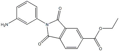 ethyl 2-(3-aminophenyl)-1,3-dioxo-5-isoindolinecarboxylate Struktur