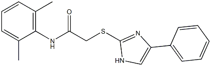 N-(2,6-dimethylphenyl)-2-[(4-phenyl-1H-imidazol-2-yl)sulfanyl]acetamide Struktur