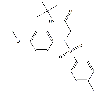 N-(tert-butyl)-2-{4-ethoxy[(4-methylphenyl)sulfonyl]anilino}acetamide Struktur