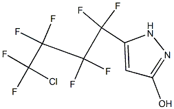 5-(4-chloro-1,1,2,2,3,3,4,4-octafluorobutyl)-1H-pyrazol-3-ol Struktur