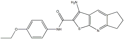 3-amino-N-(4-ethoxyphenyl)-6,7-dihydro-5H-cyclopenta[b]thieno[3,2-e]pyridine-2-carboxamide Struktur