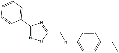 N-(4-ethylphenyl)-N-[(3-phenyl-1,2,4-oxadiazol-5-yl)methyl]amine Struktur