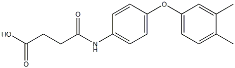 4-[4-(3,4-dimethylphenoxy)anilino]-4-oxobutanoic acid Struktur