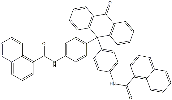 N-(4-{9-[4-(1-naphthoylamino)phenyl]-10-oxo-9,10-dihydro-9-anthracenyl}phenyl)-1-naphthamide Struktur