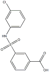 3-[(3-chloroanilino)sulfonyl]benzoic acid Struktur